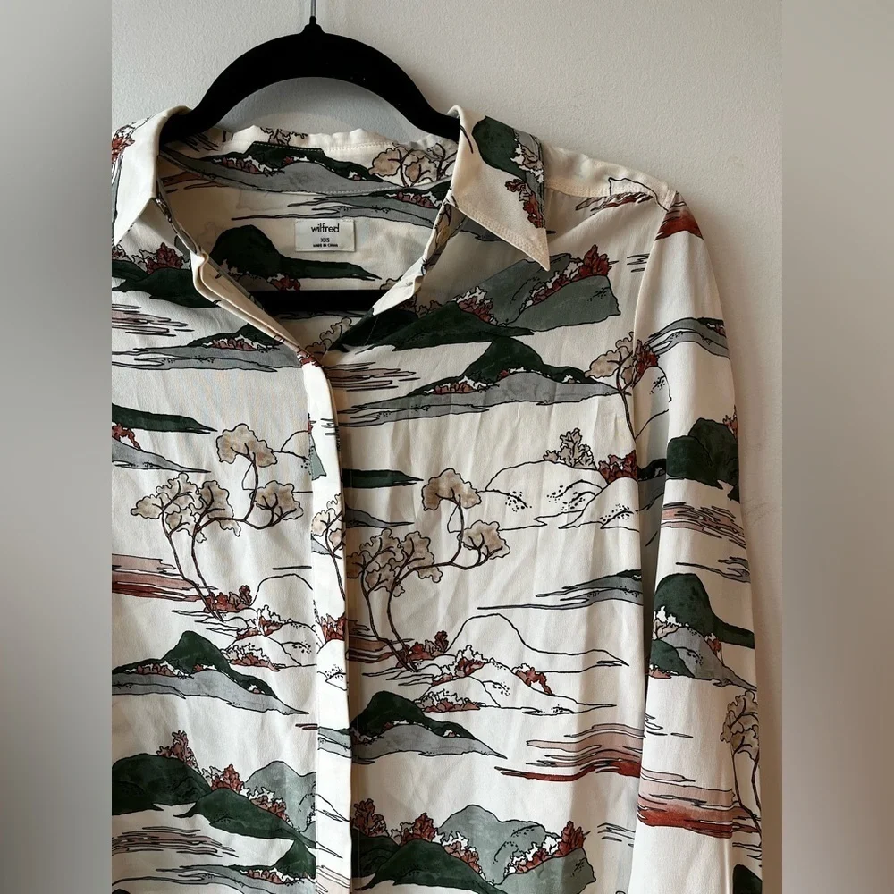 Wilfred Silk Button Down Blouse - Picture 3 of 5